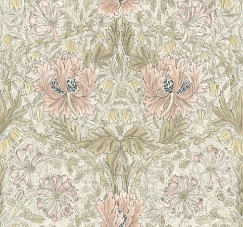 Picture of Pure honeysuckle and tulip Coral/Hemp - MOX0133-01